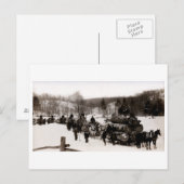 Carte Postale 1905 Lumberjacks au travail (Devant / Derrière)