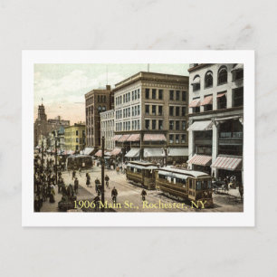 Carte Postale 1906, rue Main, Rochester, NY