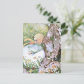 CARTE POSTALE 1910 "BURST OF SPRING" BABY 'N BUNNY PLAYDATE (Debout devant)