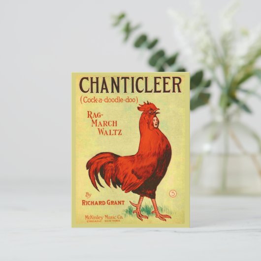 Carte Postale 1910 Partition Chanticleer (Debout devant)