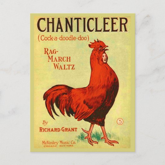 Carte Postale 1910 Partition Chanticleer (Devant)