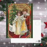 Carte Postale 1910 Vintage Christmas Tuck garçon et fille<br><div class="desc">Regardez cette date de carte postale cool 1910 estampillée 20 décembre 1910 Watertown, NY. J'ai ramené à la vie cette vieille création Tuck pour que vous puissiez profiter. Assurez-vous et changez les couleurs arrière - plans à votre goût personnel. Il est tout aussi bien marron que noir. Si vous aimez...</div>