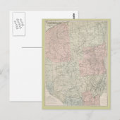Carte postale 1912 Carte des Adirondacks (Devant / Derrière)