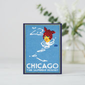 Carte Postale 1912 Chicago, La Station d'été (Debout devant)