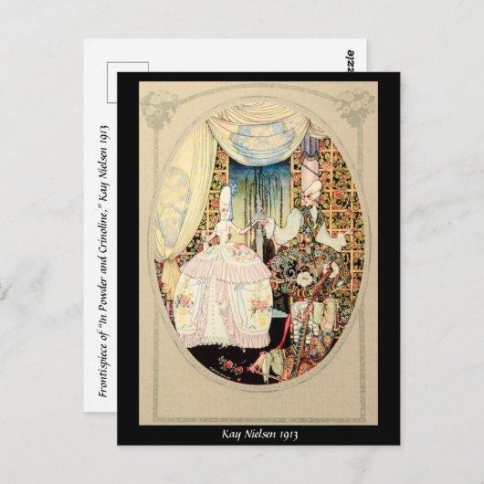 Carte Postale 1913 Frontispiece of "In Powder and Crinoline" (Devant / Derrière)