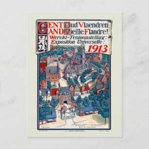Carte Postale 1913 World Expo Gand Old Flanders Historique