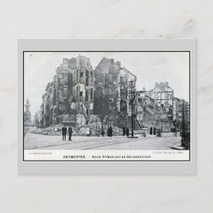 Carte Postale 1914 Anvers - Coin bombardement Volkstraat