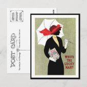 CARTE POSTALE 1914 ART DÉCO "LUCKY MAN" CORN FLAKES ADV (Devant / Derrière)