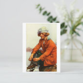 Carte Postale 1915 Ice Skating (Debout devant)