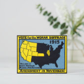 Carte Postale 1915 Vote pour le suffrage féminin (Debout devant)