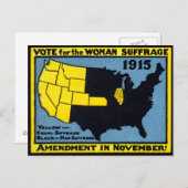 Carte Postale 1915 Vote pour le suffrage féminin (Devant / Derrière)