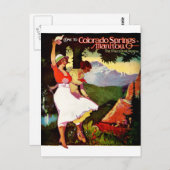 Carte Postale 1919 Pikes Peak Colorado Poster (Devant / Derrière)