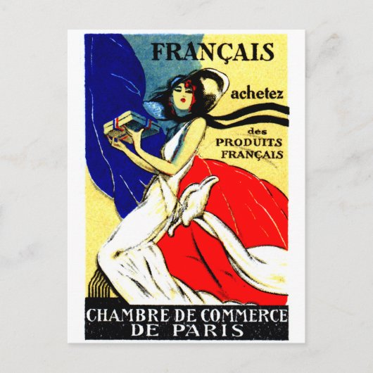 Carte Postale 1920 Achat de produits français Poster (Devant)