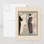 Carte Postale 1920 Dames Mode : Espoir, robe du soir (Devant / Derrière)