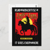 Carte Postale 1920 Le Times de Cuba (Devant / Derrière)