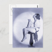 Carte Postale 1920 Mode avec modèle fumeur (Devant / Derrière)