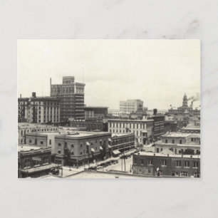 Carte Postale 1920 Vue du centre-ville de Fort Worth, TX & Court
