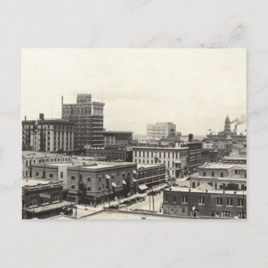 Carte Postale 1920 Vue du centre-ville de Fort Worth, TX & Court (Devant)