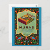 Carte Postale 1921 Murad cigarettes turques et (Devant / Derrière)