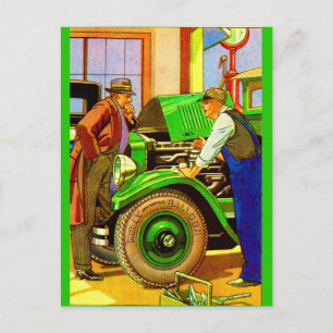 Carte Postale 1924 Kelly Springfield pneus gonflables et