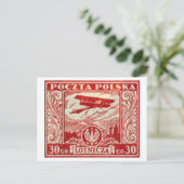 Carte Postale 1925 30gr Polonais Timbre d'avion (Debout devant)