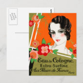 Carte Postale 1925 Fleurs de Paris France Parfum (Devant / Derrière)