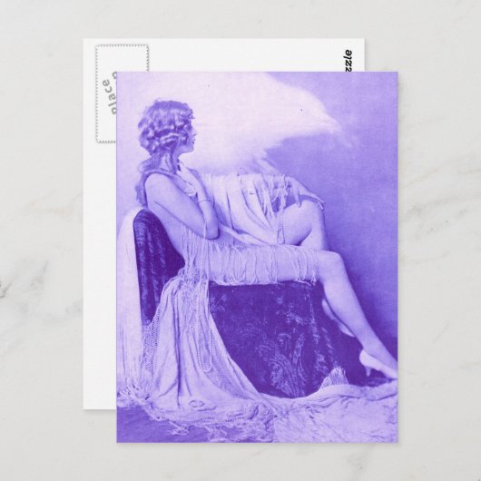 Carte Postale 1928 fille de Ziegfeld (Devant / Derrière)