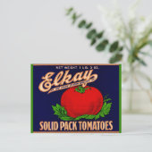 Carte Postale 1930 Elkay Solid Pack Tomates peut étiquette (Debout devant)