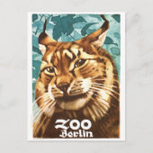 Carte Postale 1930 Ludwig Hohlwein Berlin Zoo Lynx Poster (Devant)