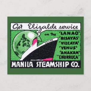 Carte Postale 1930 Manila Steamship Company