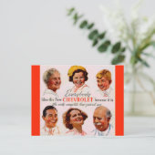 Carte Postale 1930 Tout Le Monde Aime Chevrolet (Debout devant)