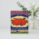 Carte Postale 1930s Rosinella sauce tomate peut étiquette no 1 (Debout devant)