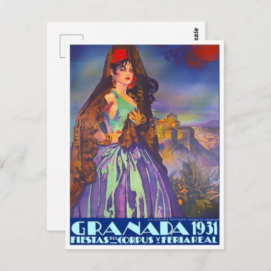 Carte Postale 1931 Feria de Granada (Devant / Derrière)