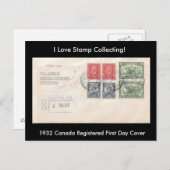 Carte postale 1932 Canada FDC (Devant / Derrière)
