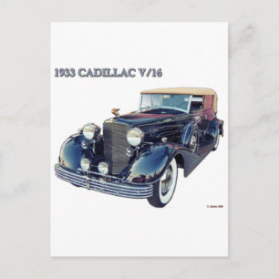 CARTE POSTALE 1933 CADILLAC V/16 #2