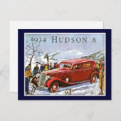 Carte Postale 1934 Hudson 8 (Devant / Derrière)