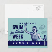 Carte Postale 1935 Nage Pour La Santé (Devant / Derrière)