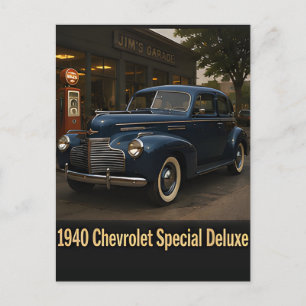 Carte Postale 1940 Chevrolet Special Deluxe Classique Vintage