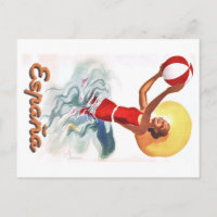 1940 Espagne Beach Travel Poster