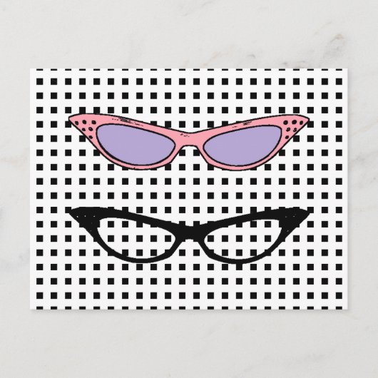 Carte Postale 1950 - Lunettes de vue pour chats (Devant)