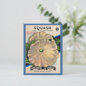 Carte Postale 1950s semence paquet blanc squash (Debout devant)