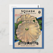Carte Postale 1950s semence paquet blanc squash (Devant / Derrière)