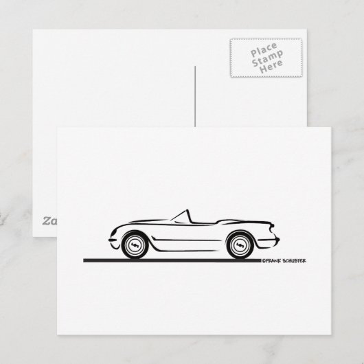 Carte Postale 1953 1954 1955 Corvette (Devant / Derrière)