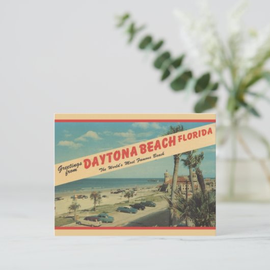 Carte Postale 1953 Salutations De Daytona Beach Postcard (Debout devant)