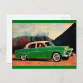 Carte Postale 1954 Dodge Royal V8 en vert (Devant / Derrière)