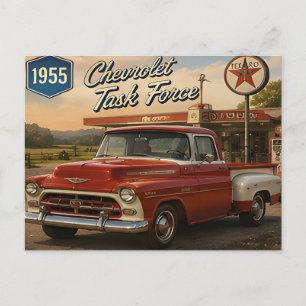Carte Postale 1955 Chevrolet Task Force Vintage Classique Améric