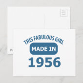 Carte Postale 1956 année fabuleux designs (Devant / Derrière)