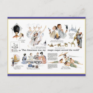 Carte postale - 1956 PanAmerican Airways magazine 