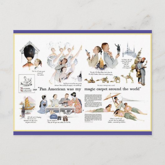 Carte postale - 1956 PanAmerican Airways magazine  (Devant)