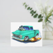 Carte Postale 1957 Chevy Pickup Seafoam Green (Debout devant)